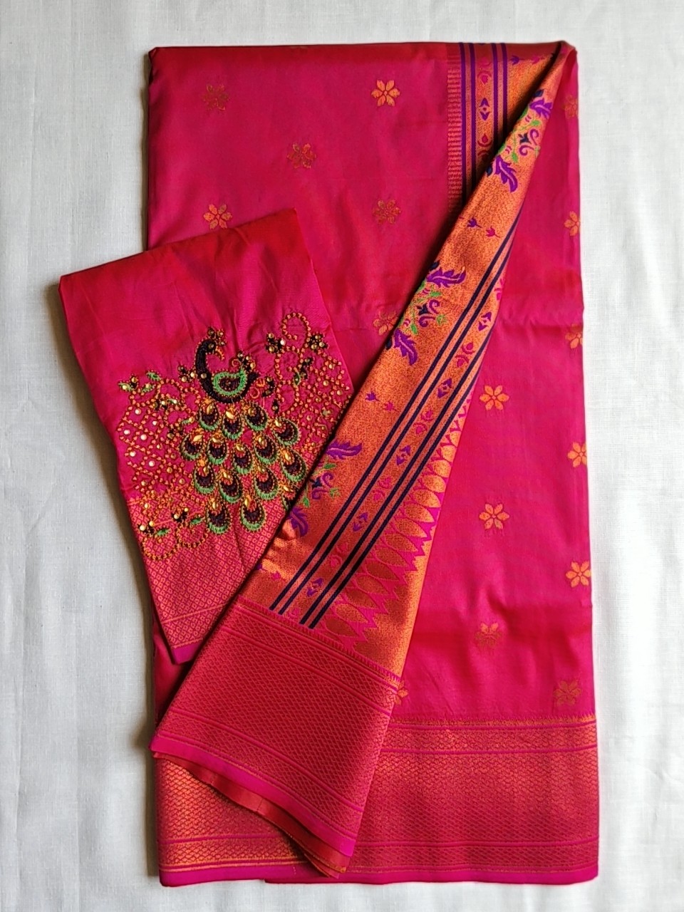 Pink Kalanjali Paithani