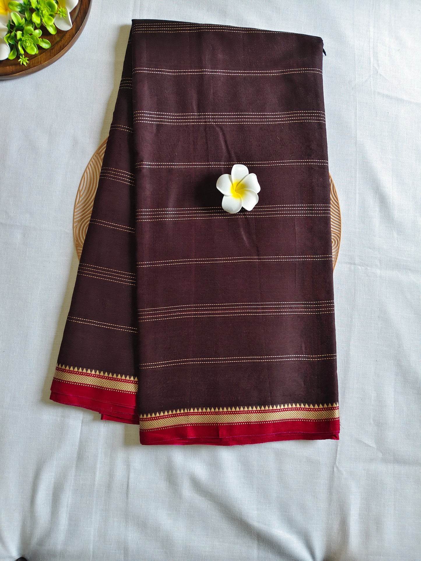 Narayanpet Saree with Lined Thread Work