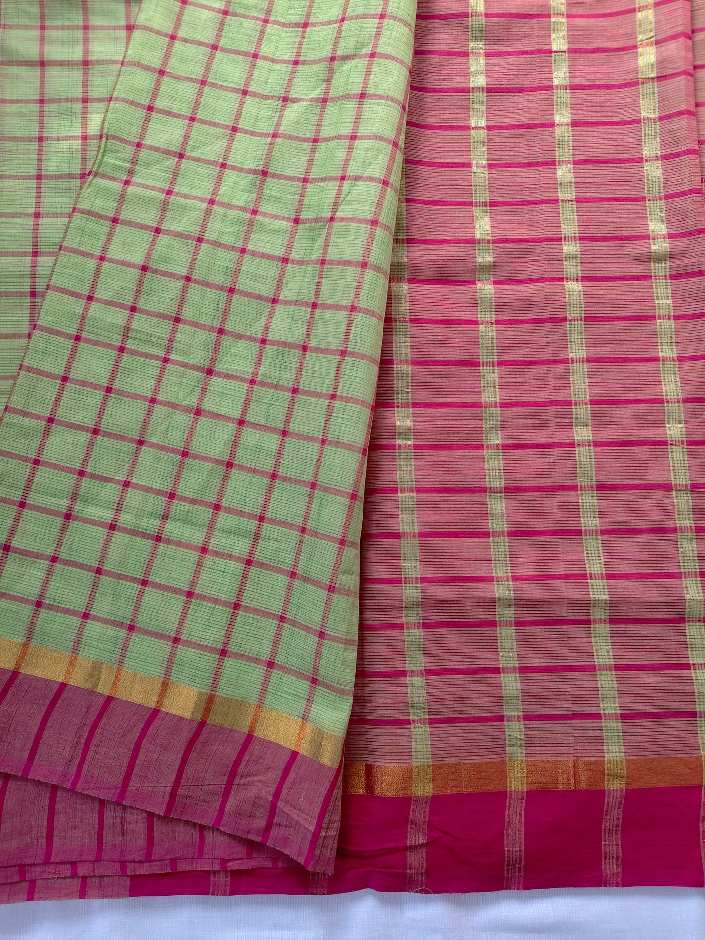 Checked Cotton Saree