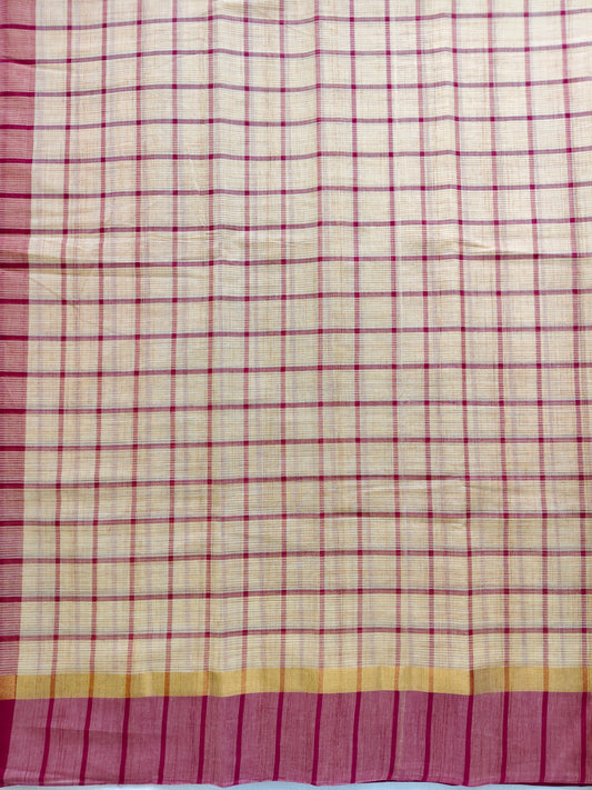 Checked Cotton Saree