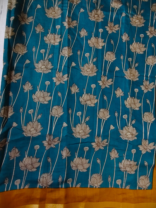 Lotus Print Saree