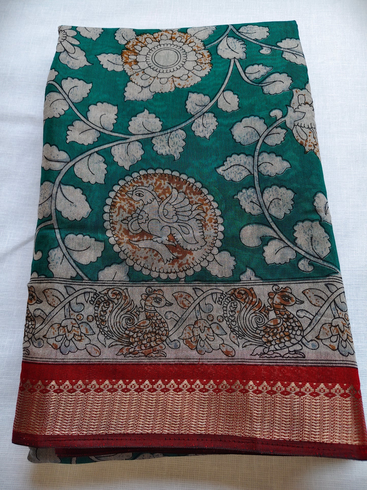 Mangalagiri kalamkari saree