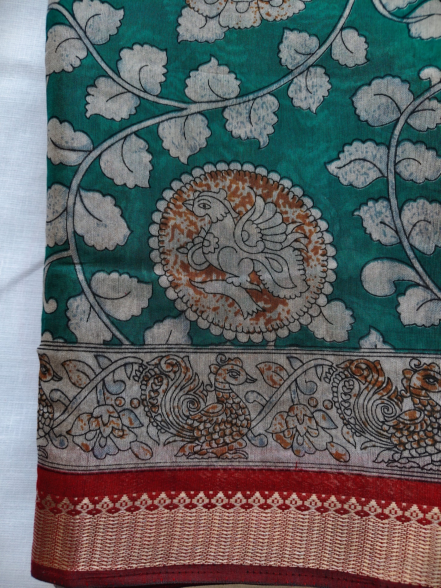 Mangalagiri kalamkari saree