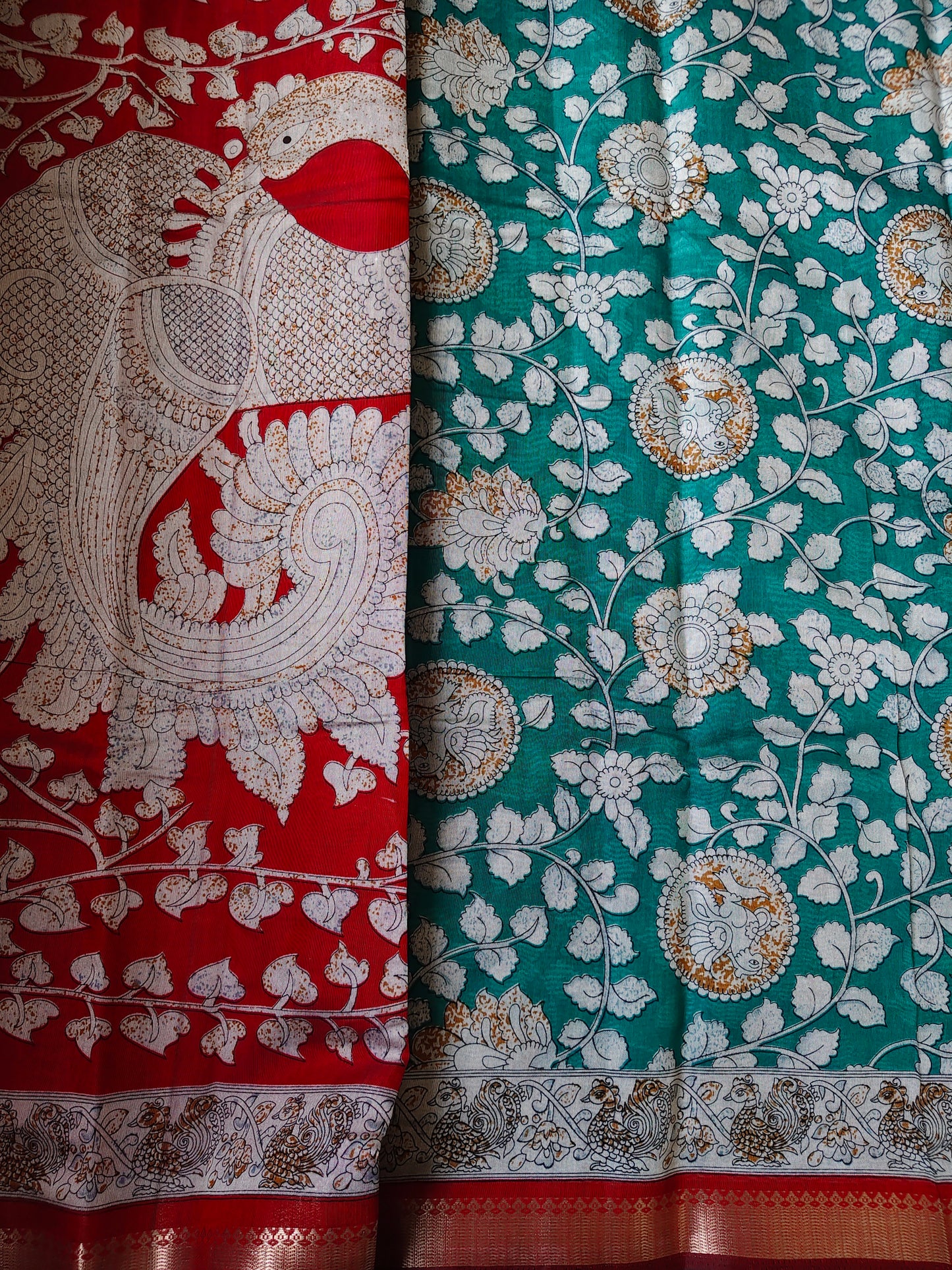 Mangalagiri kalamkari saree