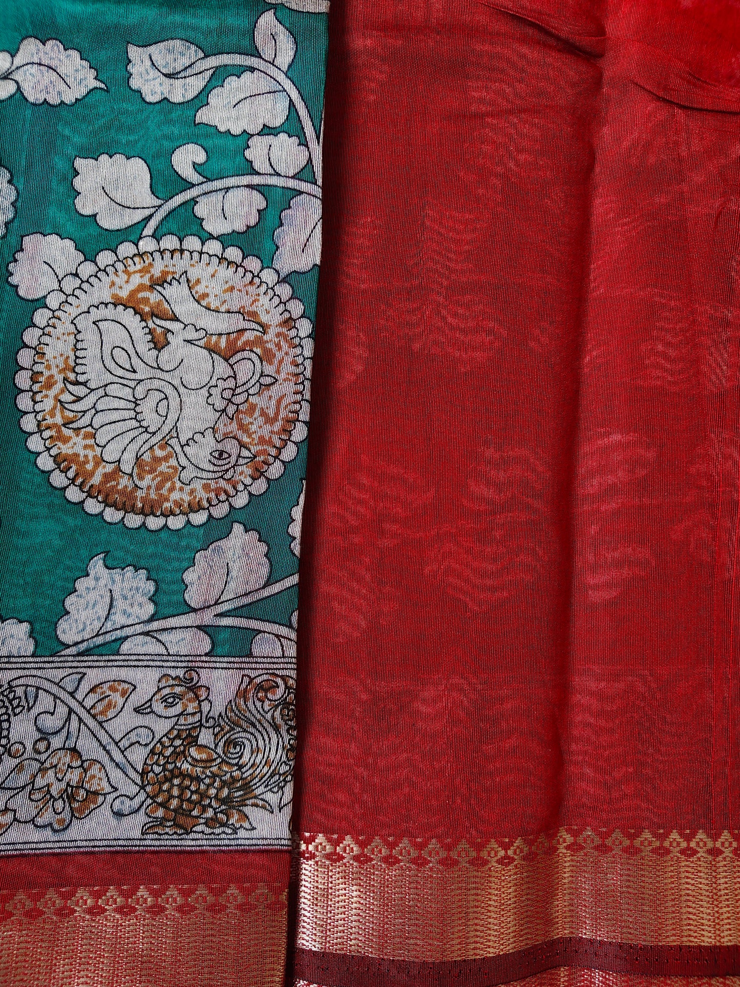 Mangalagiri kalamkari saree