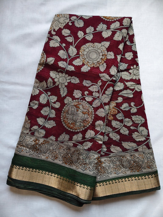 Mangalagiri kalamkari saree