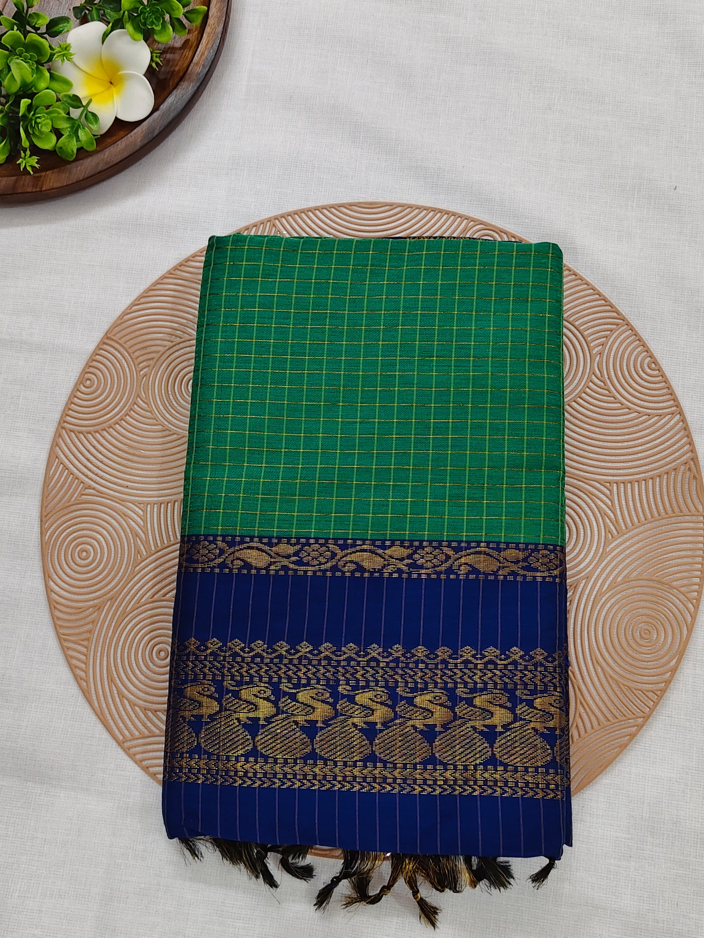 Checked Kalyani Cotton Saree