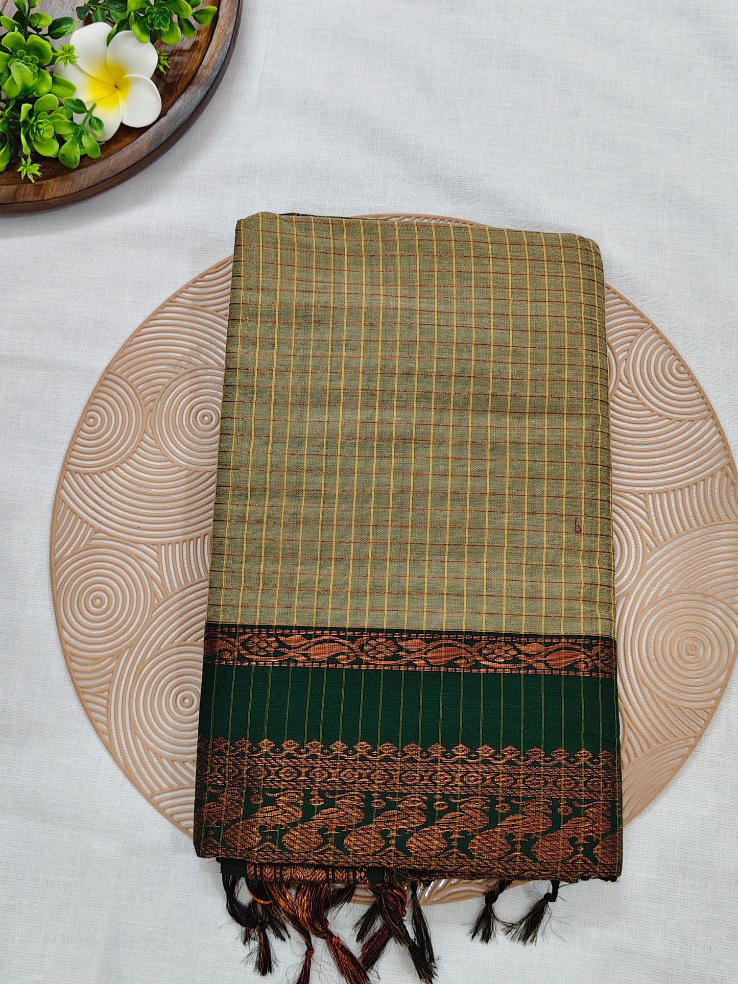 Checked Kalyani Cotton Saree
