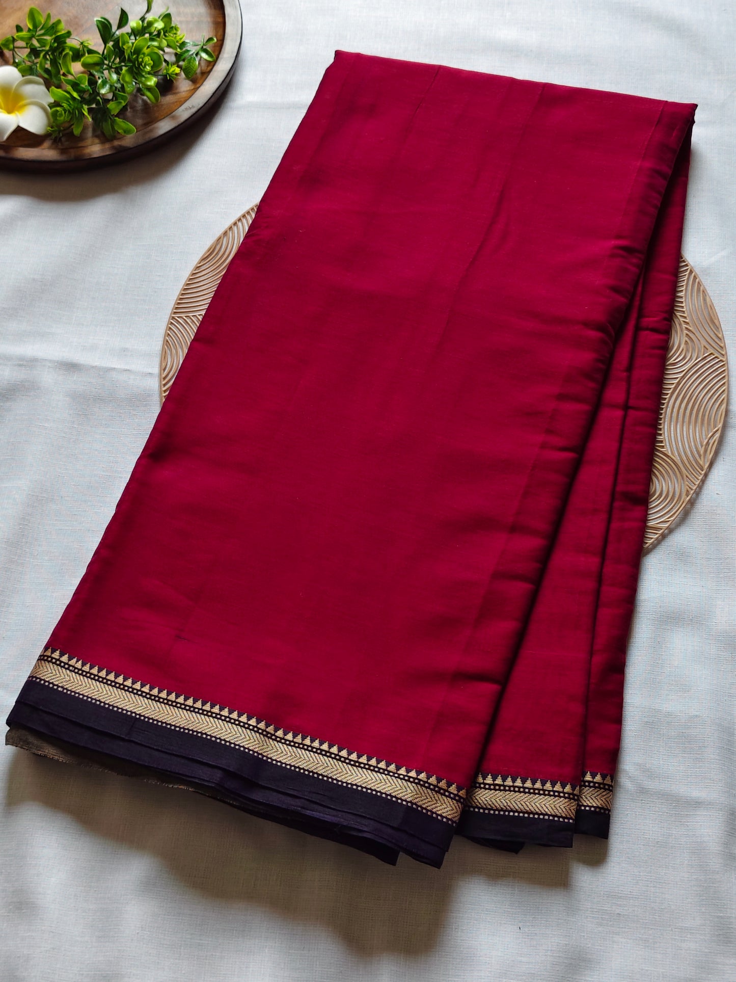 Plain Narayanpet Cotton Saree