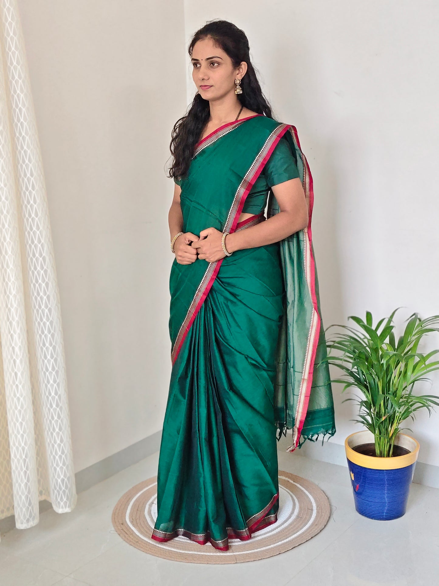 Plain Narayanpet Cotton Saree