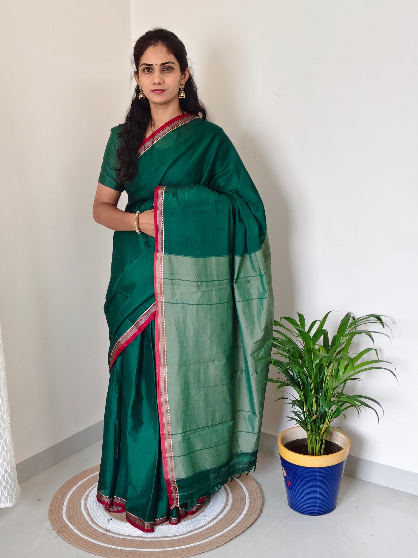 Plain Narayanpet Cotton Saree