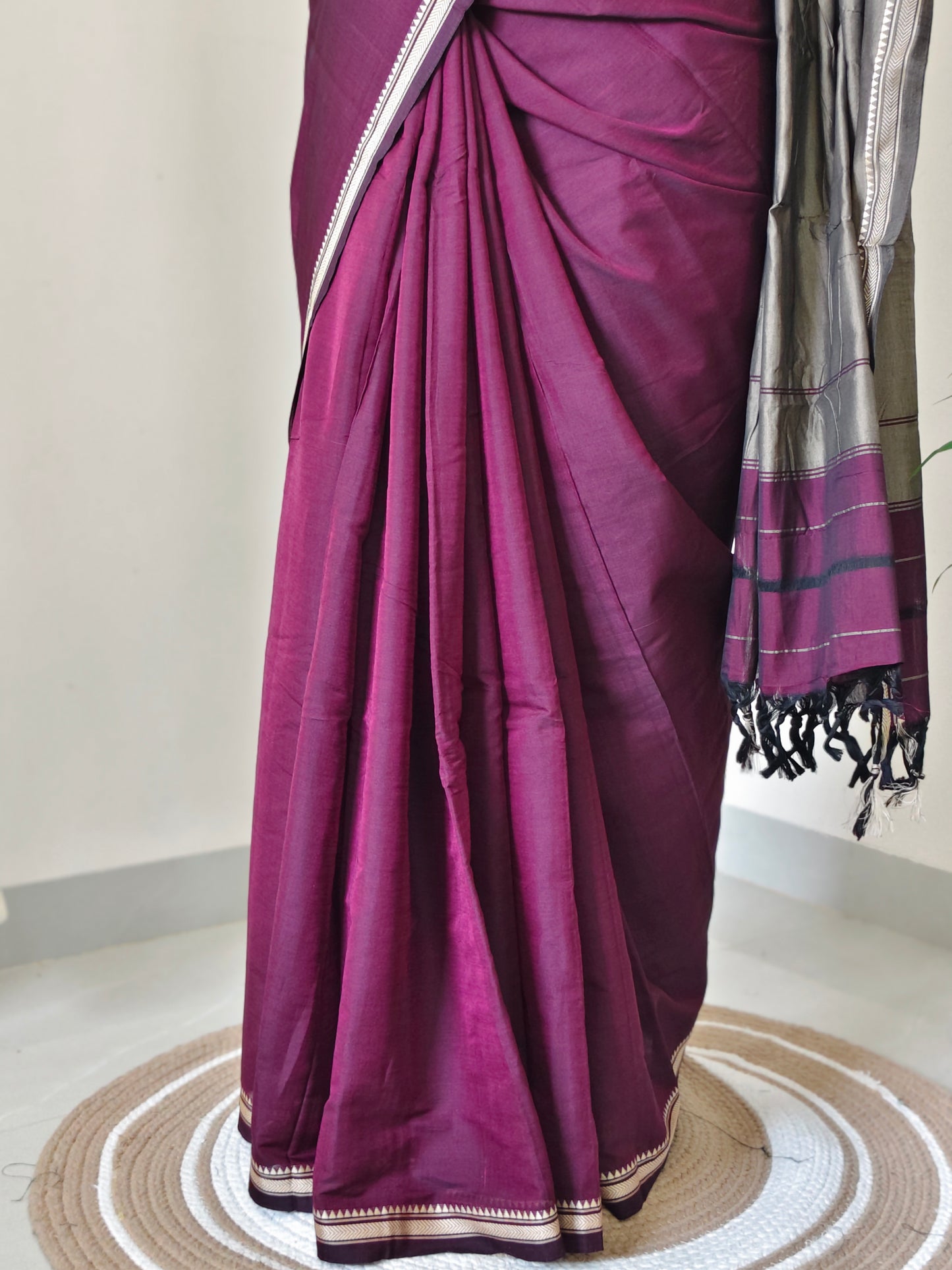 Plain Narayanpet Cotton Saree
