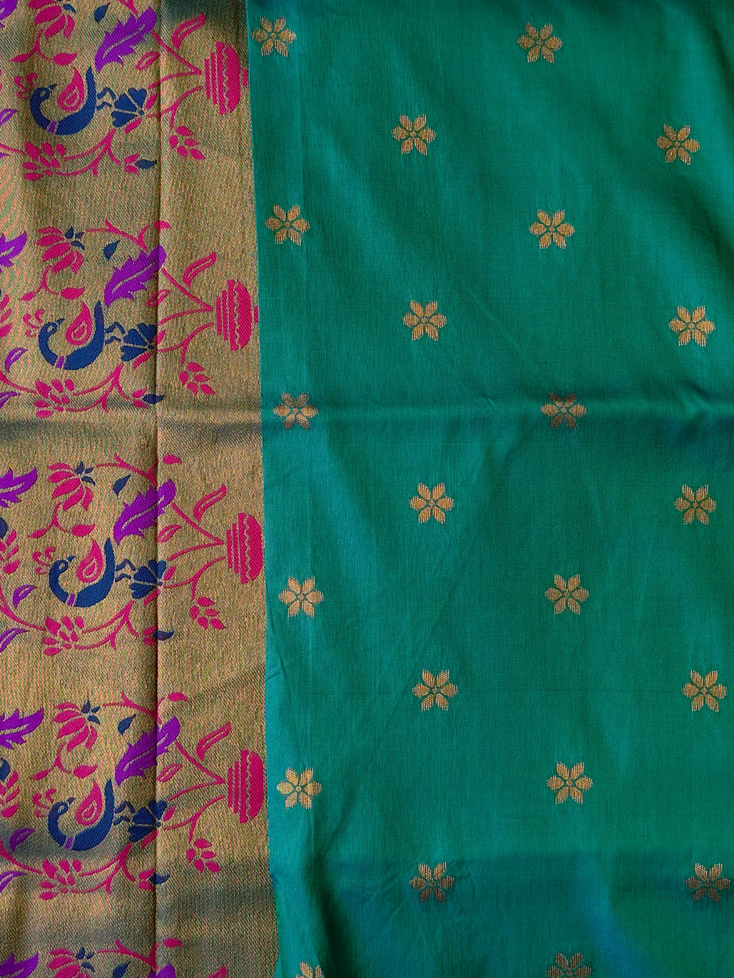 Green Kalanjali Paithani