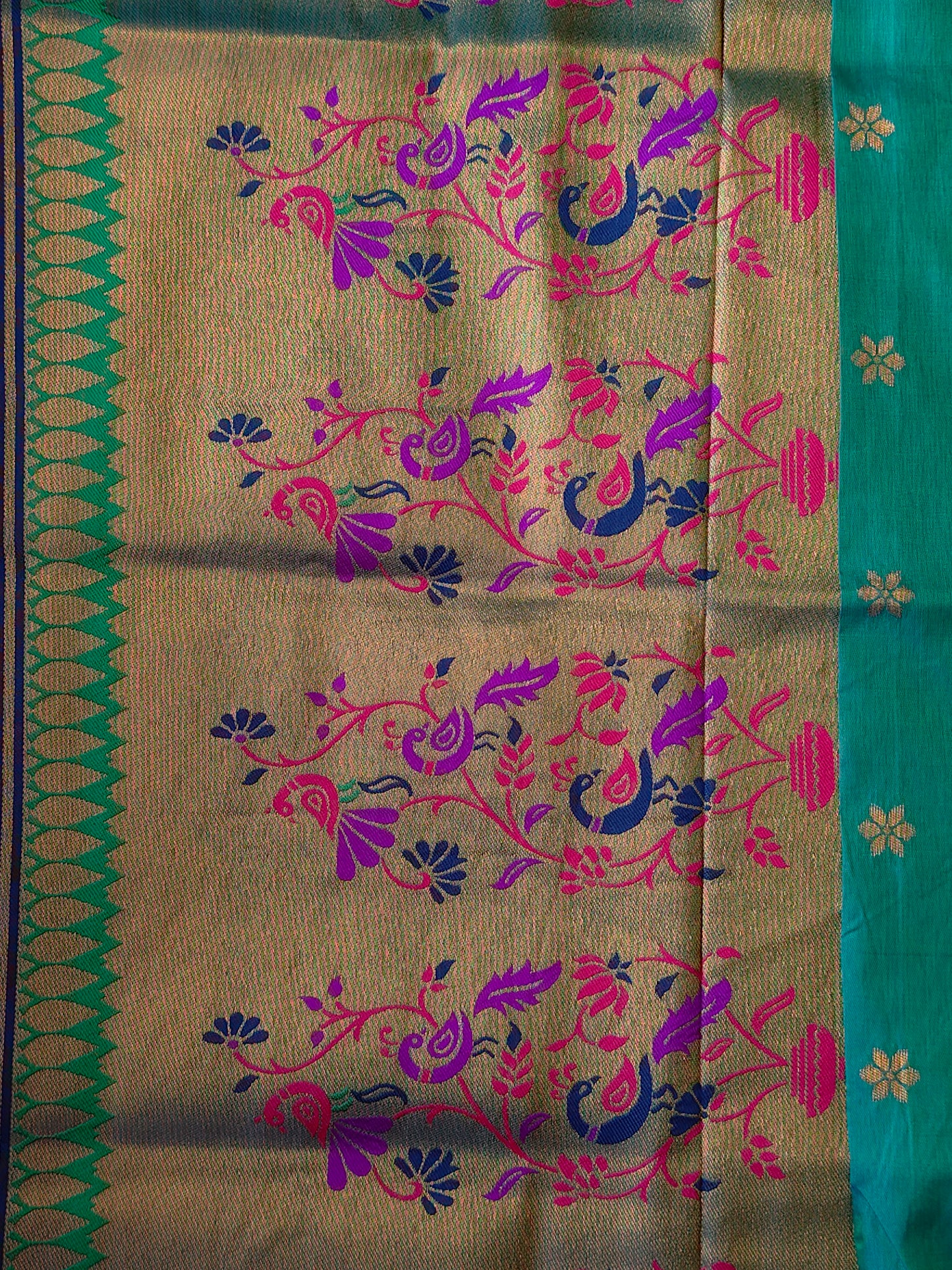 Green Kalanjali Paithani