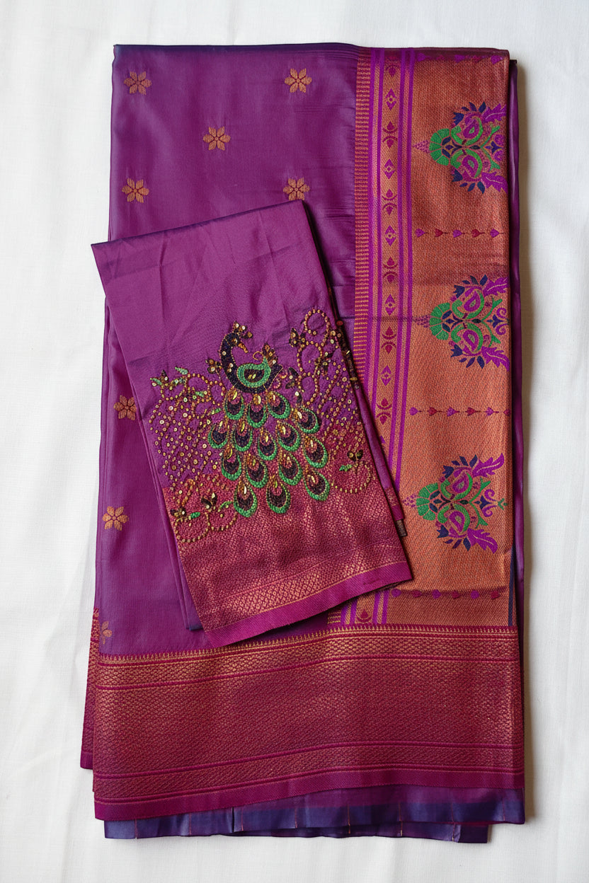 Purple Kalanjali Paithani