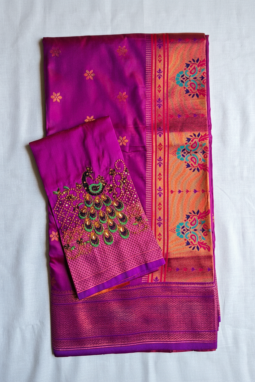 Rani Pink Kalanjali Paithani
