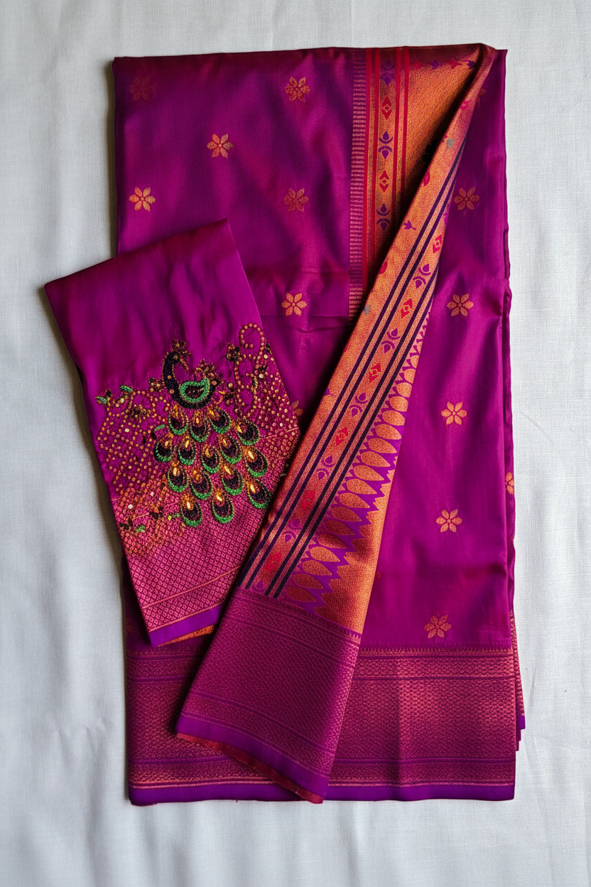 Rani Pink Kalanjali Paithani
