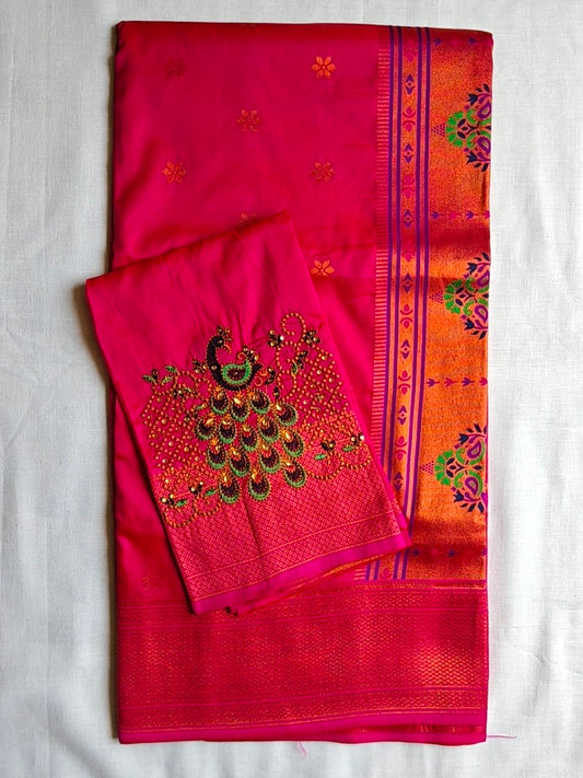Pink Kalanjali Paithani